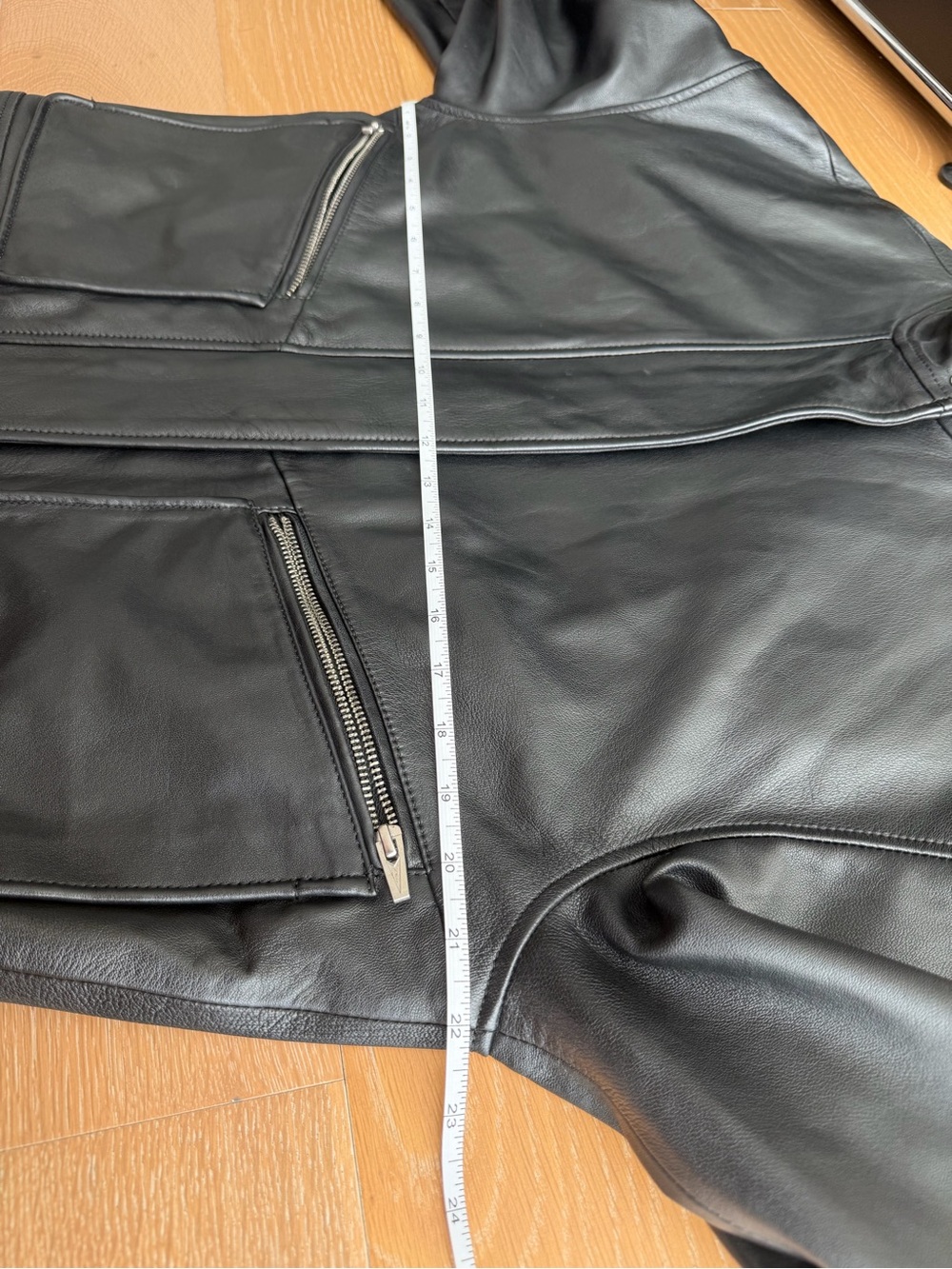 NEW Reformation Veda Harrison Leather Oversized Bomber Jacket, Black XS - Picture 12 of 16